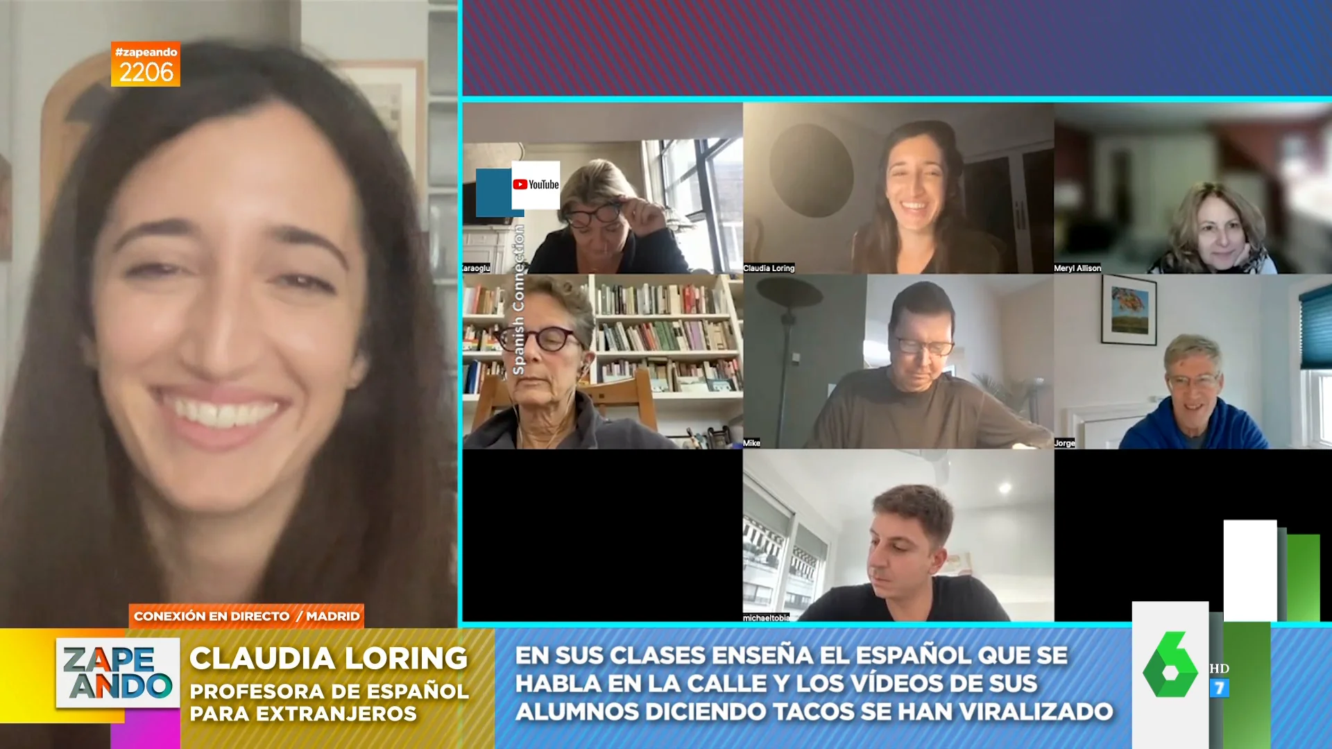 Claudia Loring enseña a sus alumnos americanos palabrotas en español: "Les hace mucha gracia que no tengamos complejo para usarlas"