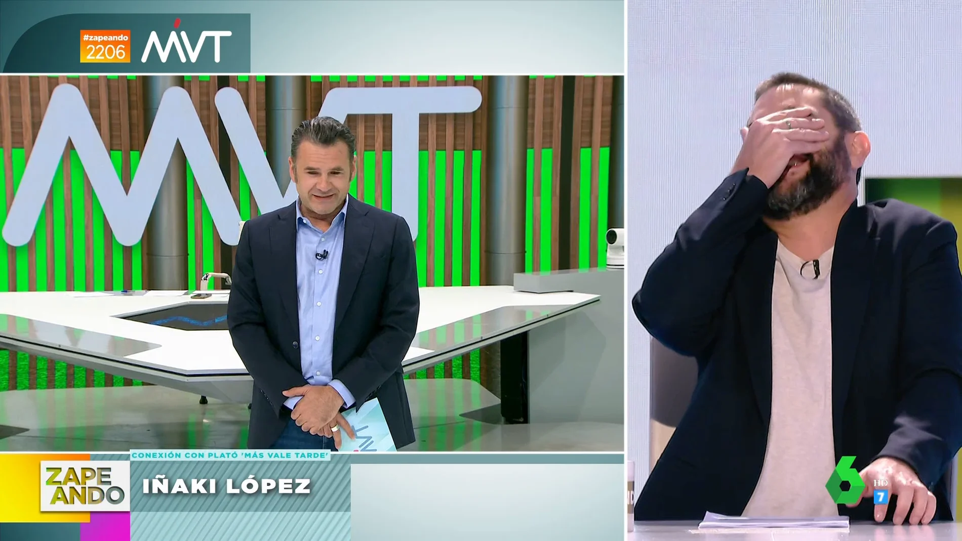 Iñaki López habla del Elías Ahuja y hace que Dani Mateo se lleve la mano a la cara: "No podía dejar pasar el momento"