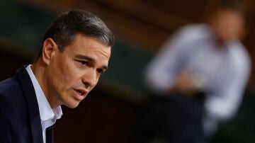 Pedro Sánchez, durante su comparecencia en el Congreso