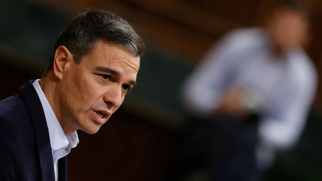 Pedro Sánchez, durante su comparecencia en el Congreso