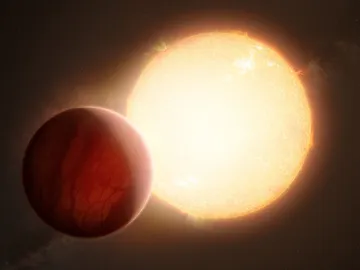 Representación artística de un exoplaneta ultracaliente Representación artística de un exoplaneta ultracaliente