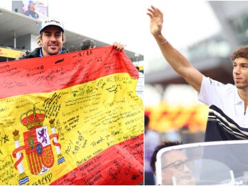 Pierre Gasly y Fernando Alonso