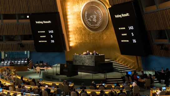 La ONU condena con una mayoría contundente las anexiones rusas en Ucrania La ONU condena con una mayoría contundente las anexiones rusas en Ucrania
