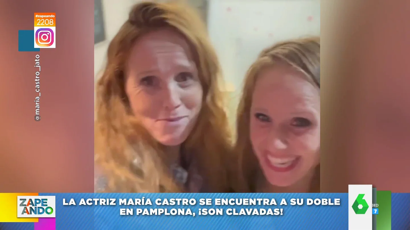 La actriz María Castro se encuentra con su clon en Pamplona La actriz María Castro se encuentra con su clon en Pamplona
