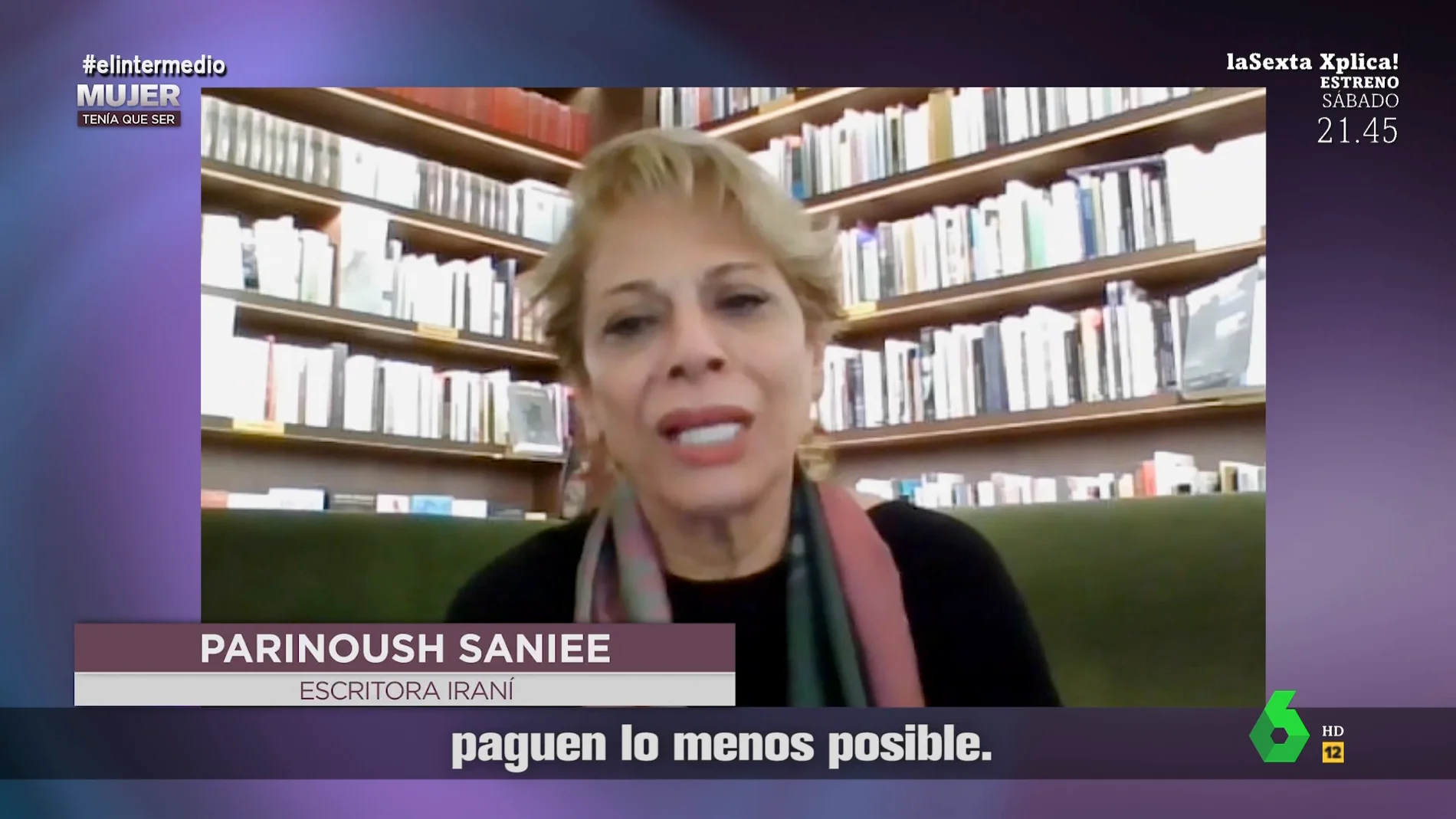 La escritora Parinoush Sanie se sincera sobre las protestas en Irán