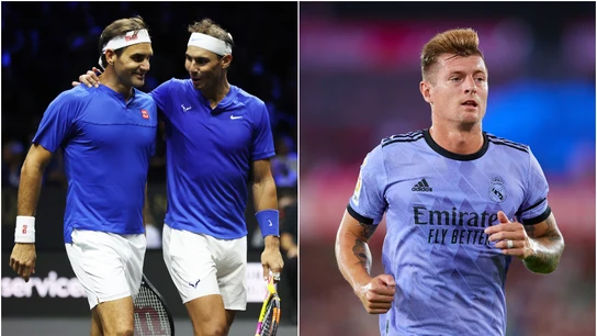 Rafa Nadal, Roger Federer y Toni Kroos Rafa Nadal, Roger Federer y Toni Kroos