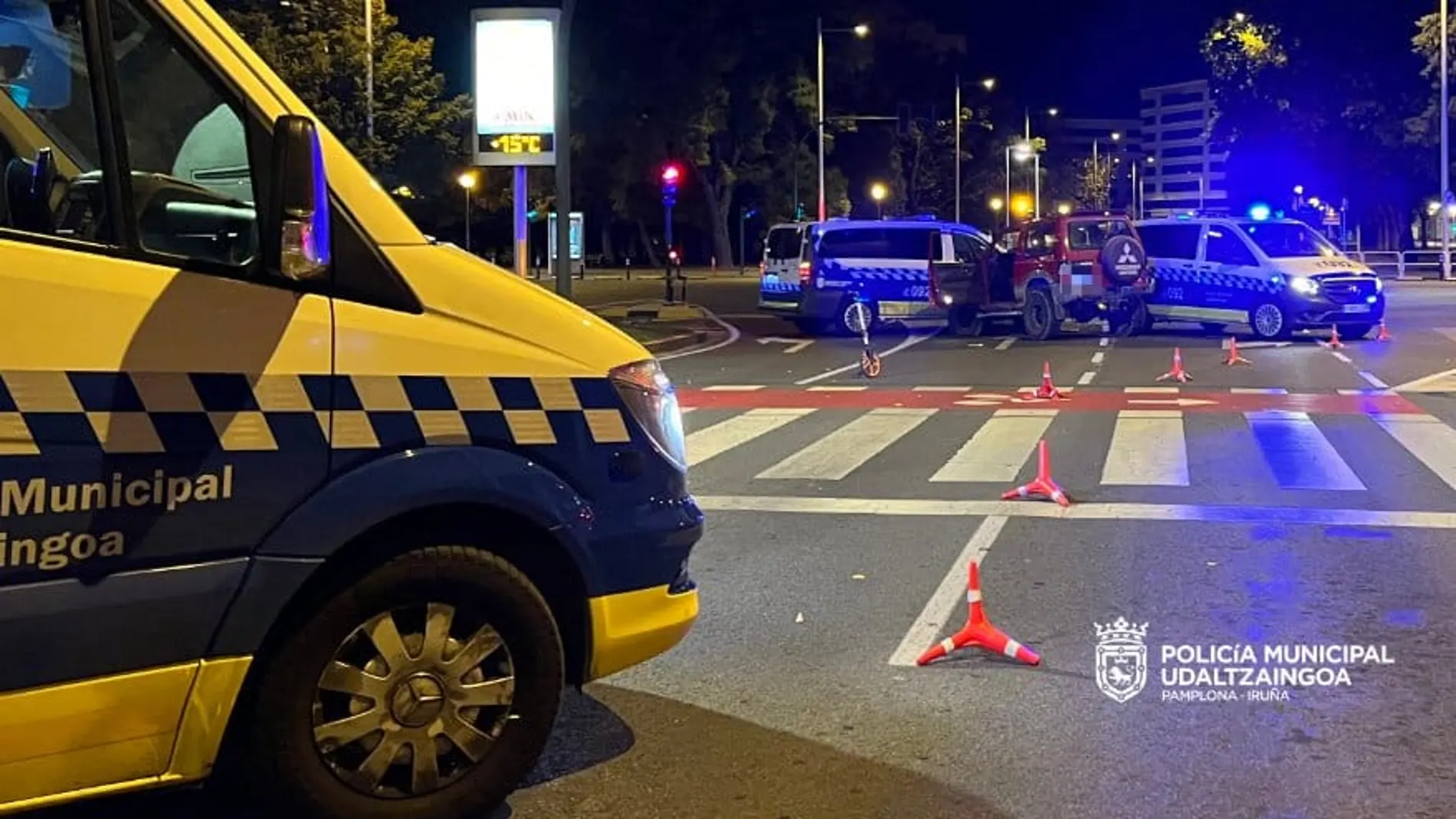 Violenta persecución por Pamplona: un conductor hiere a cuatro policías tras embestirlos con un todoterreno