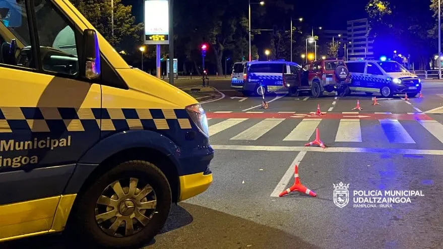 Violenta persecución por Pamplona: un conductor hiere a cuatro policías tras embestirlos con un todoterreno