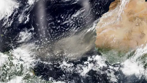 Nube de polvo sahariano sobre las Islas Canarias Nube de polvo sahariano sobre las Islas Canarias