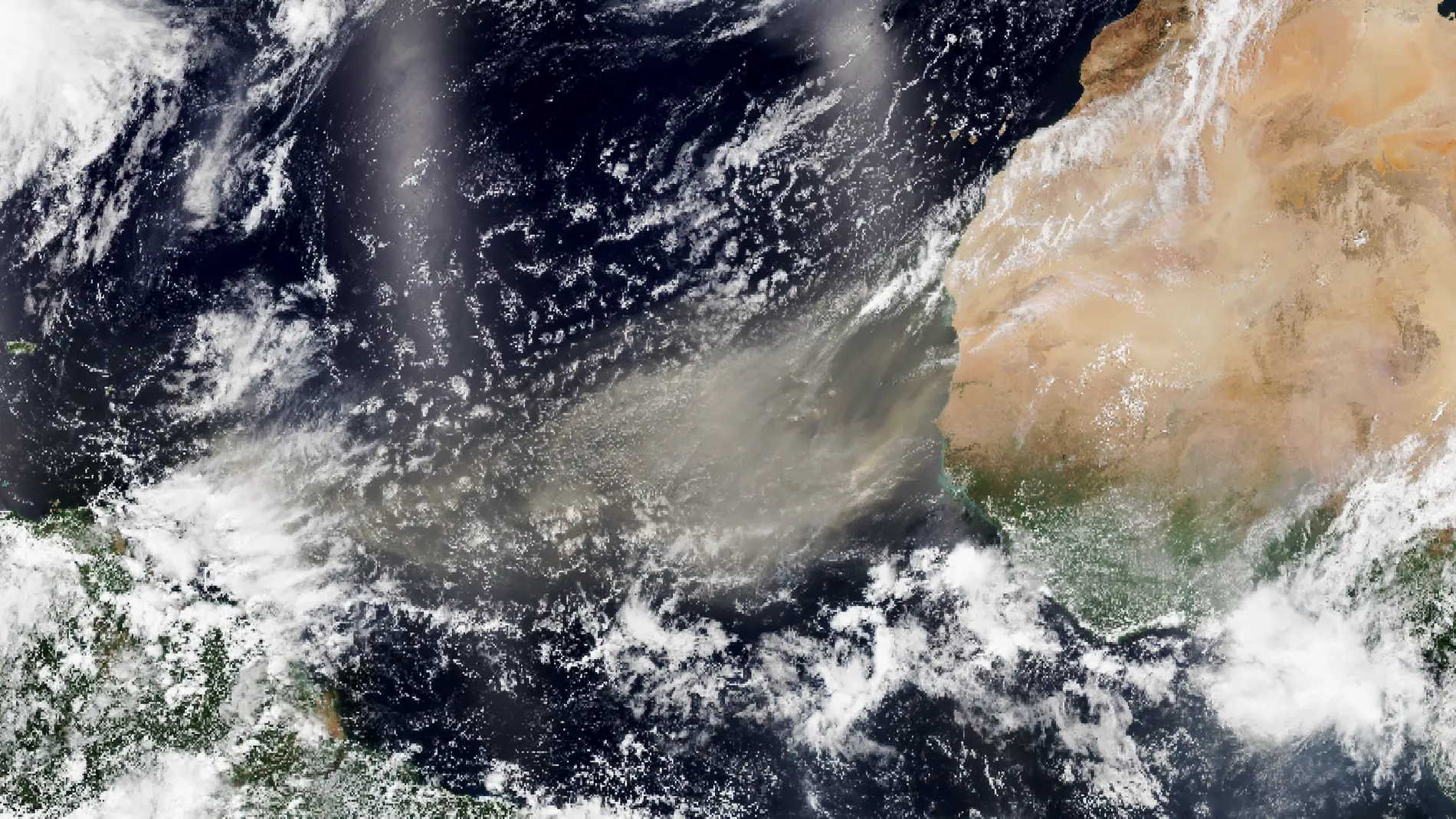 Nube de polvo sahariano sobre las Islas Canarias 