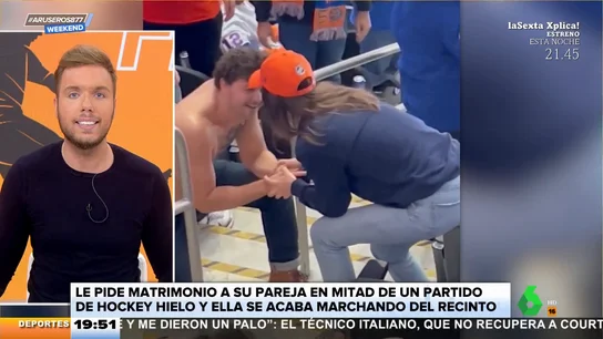 Sale corriendo después de que su novio le pida matrimonio: "Sin camiseta es un 'No' directo" Sale corriendo después de que su novio le pida matrimonio: "Sin camiseta es un 'No' directo"