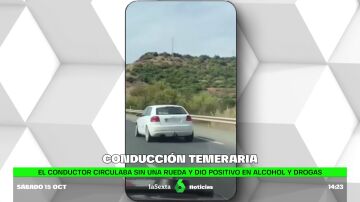 Cazan en Málaga a un conductor drogado que circulaba con los airbags activados y sin un neumático