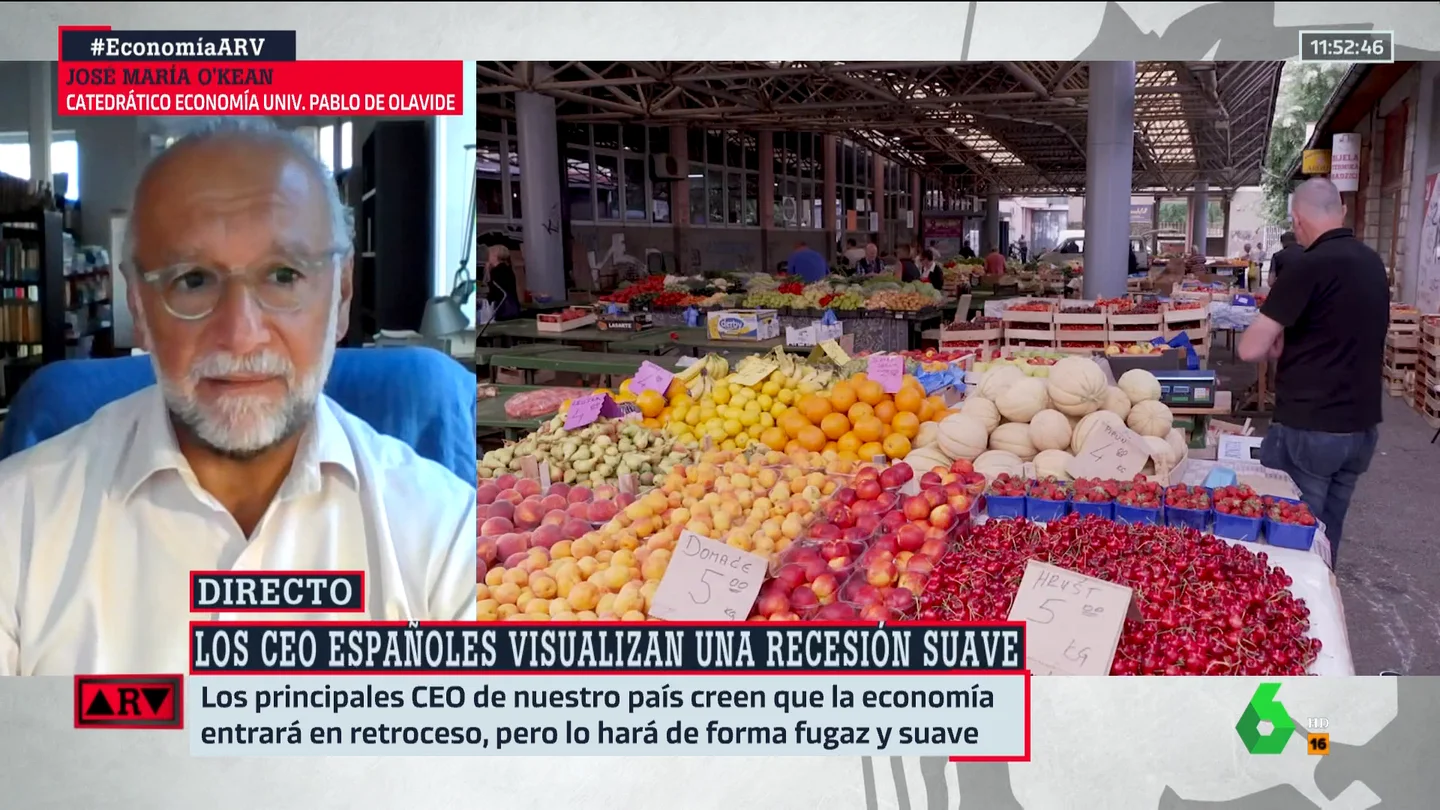 ¿Entrará España en recesión? El pronóstico de José María O'Kean: "Estamos generando expectativas muy negativas" ¿Entrará España en recesión? El pronóstico de José María O'Kean: "Estamos generando expectativas muy negativas"
