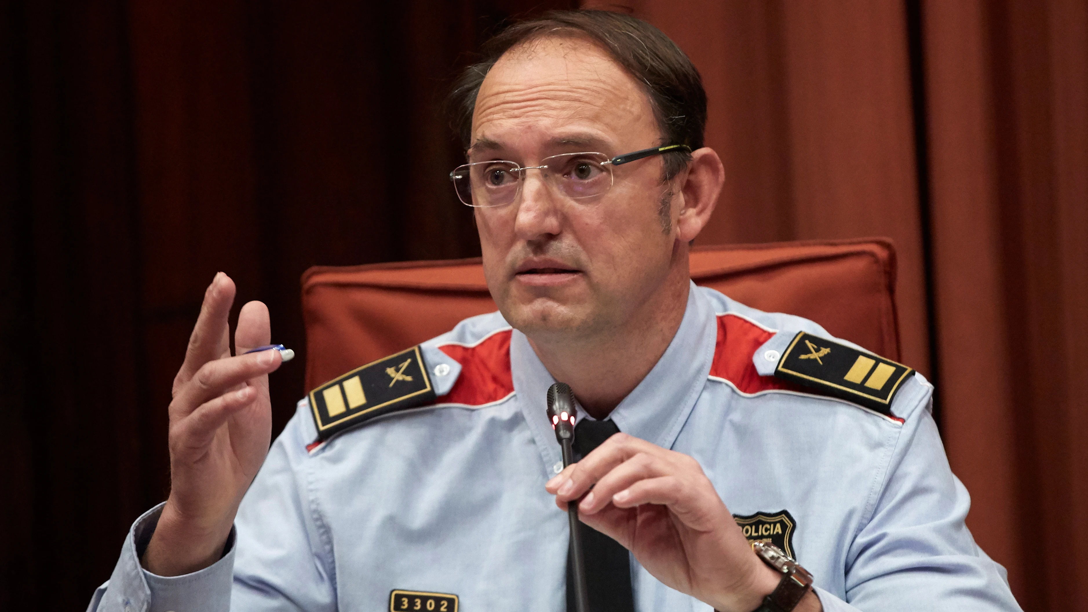 Imagen del comisario jefe de los Mossos d`Esquadra, Josep Maria Estela.