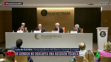 De Guindos (BCE) prevé una recesión "técnica" en la zona euro de cara a 2023
