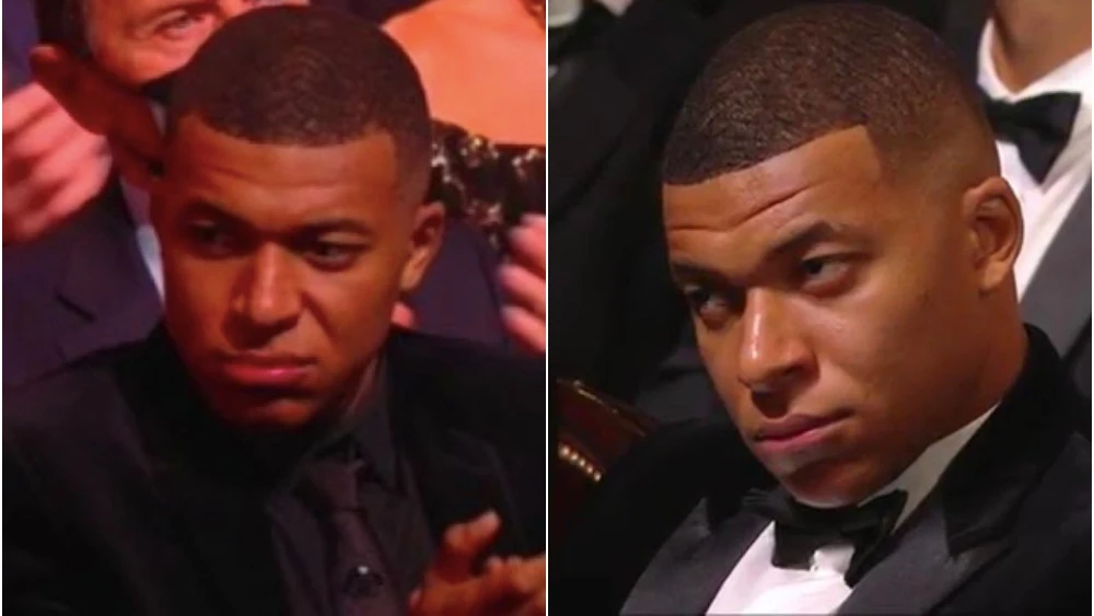 Noche aciaga de Mbappé en el Balón de Oro: pitos, abucheos y caras de desaprobación 