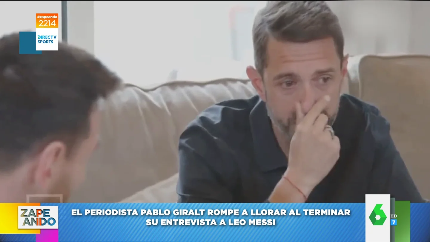 Las lágrimas de un periodista al entrevistar a Leo Messi Las lágrimas de un periodista al entrevistar a Leo Messi