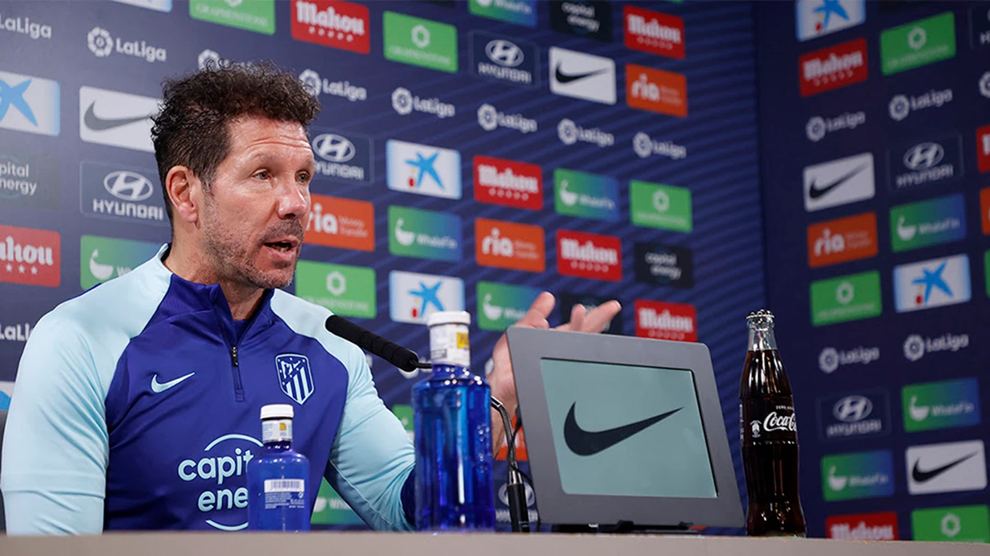 Simeone, en rueda de prensa Simeone, en rueda de prensa