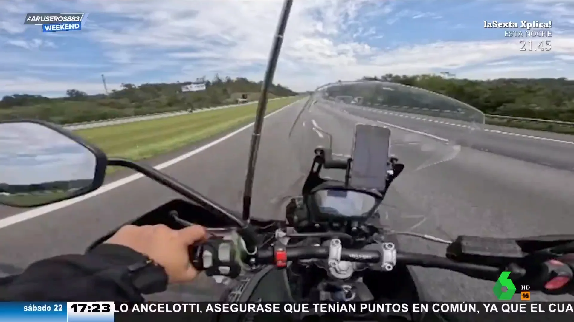 Así se vive un accidente de moto a 200 km por hora