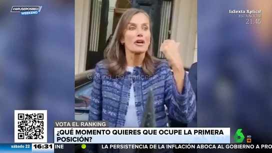 El momento campechano de la reina Letizia charlando con varias vecinas como una más El momento campechano de la reina Letizia charlando con varias vecinas como una más