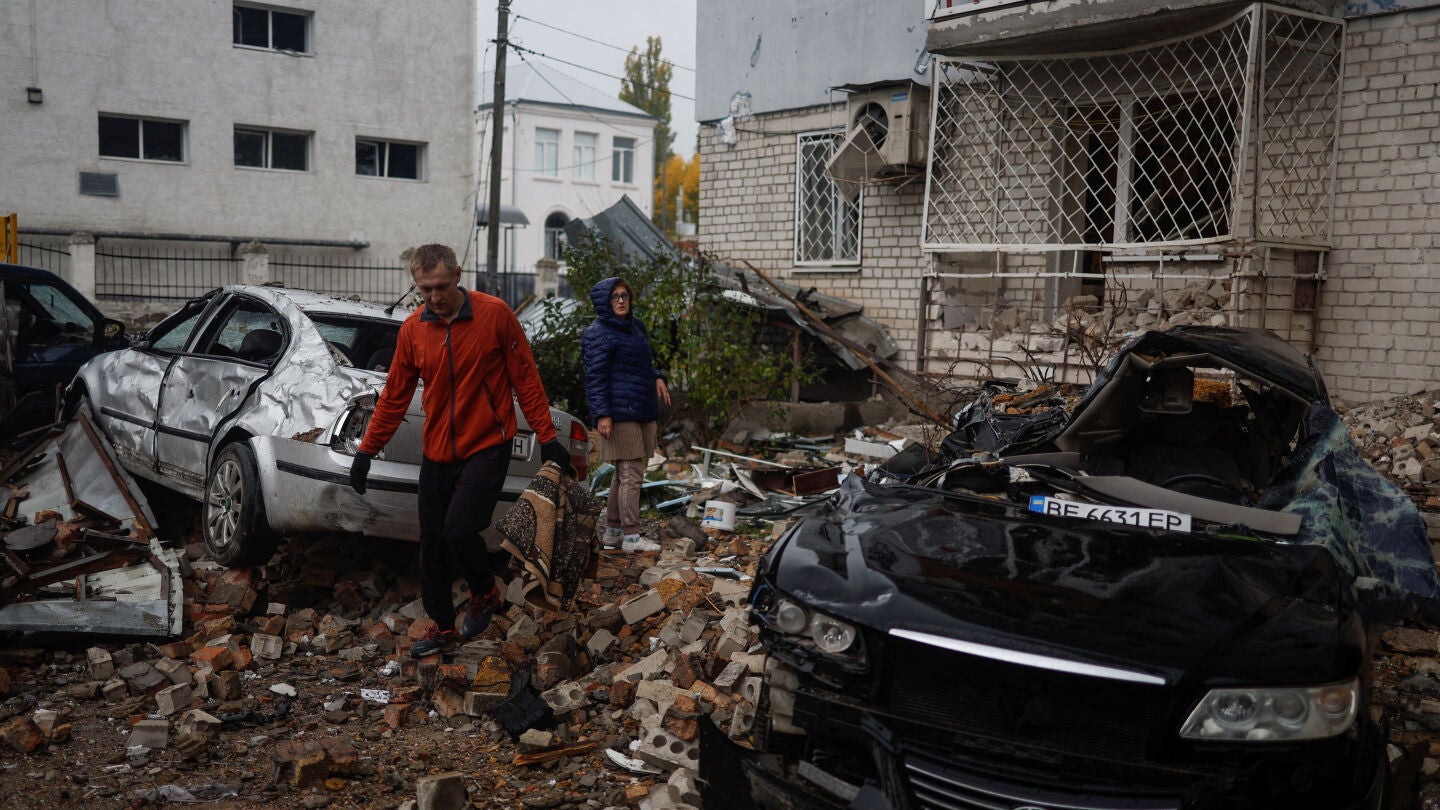 Destrozos en Mikolaiv tras los bombardeos rusos