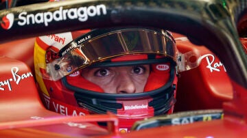 Carlos Sainz, en el Ferrari