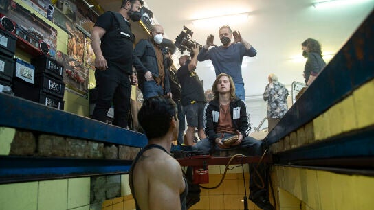 Momento del rodaje de 'El Inmortal'