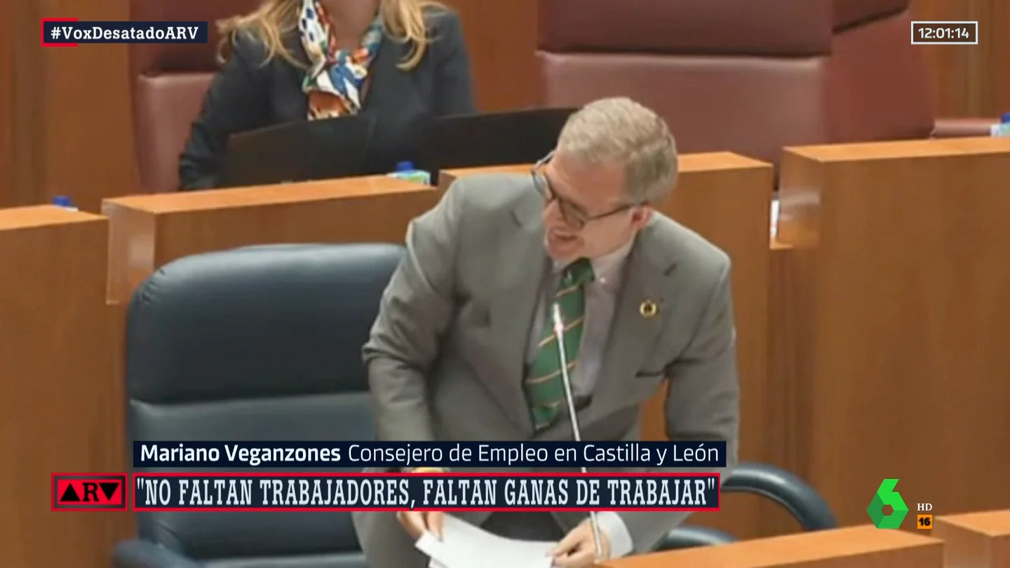 El consejero de Empleo, Mariano Veganzones (Vox) El consejero de Empleo, Mariano Veganzones (Vox)