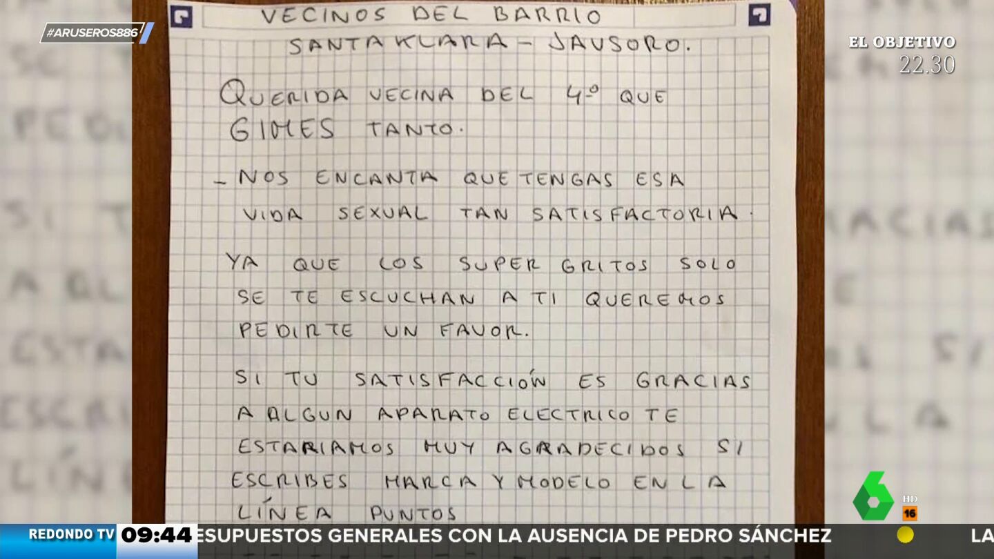 "&iquest;Qu&eacute; consolador utilizas?": la surrealista nota de los vecinos de una chica que gime a todo volumen