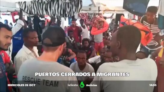 Italia baraja cerrar sus puertos a los barcos humanitarios mientras el Ocean Viking viaja con 202 rescatados