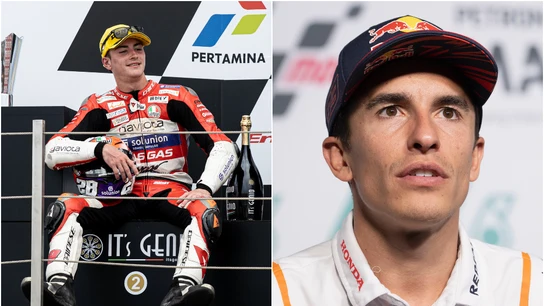 Izan Guevara y Marc Márquez Izan Guevara y Marc Márquez
