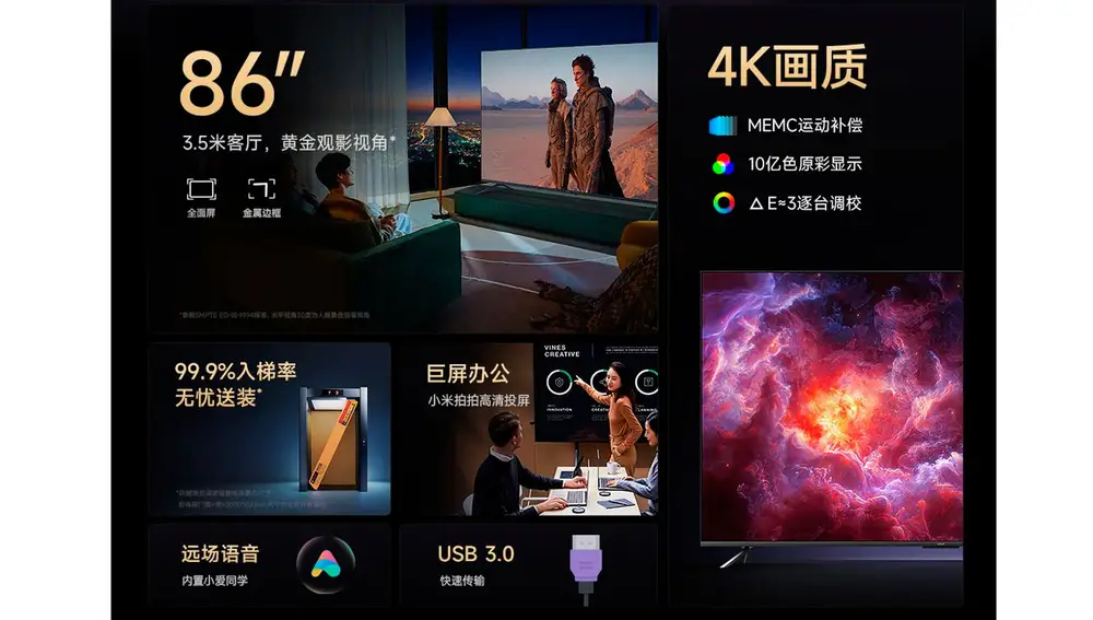 Xiaomi lanza una nueva tele de 85 dispuesta a romper el mercado
