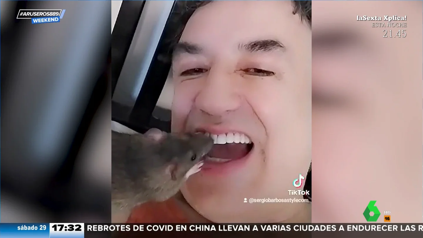 Un periodista deja que su rata le limpie los dientes para luchar contra el estigma de estos animales Un periodista deja que su rata le limpie los dientes para luchar contra el estigma de estos animales