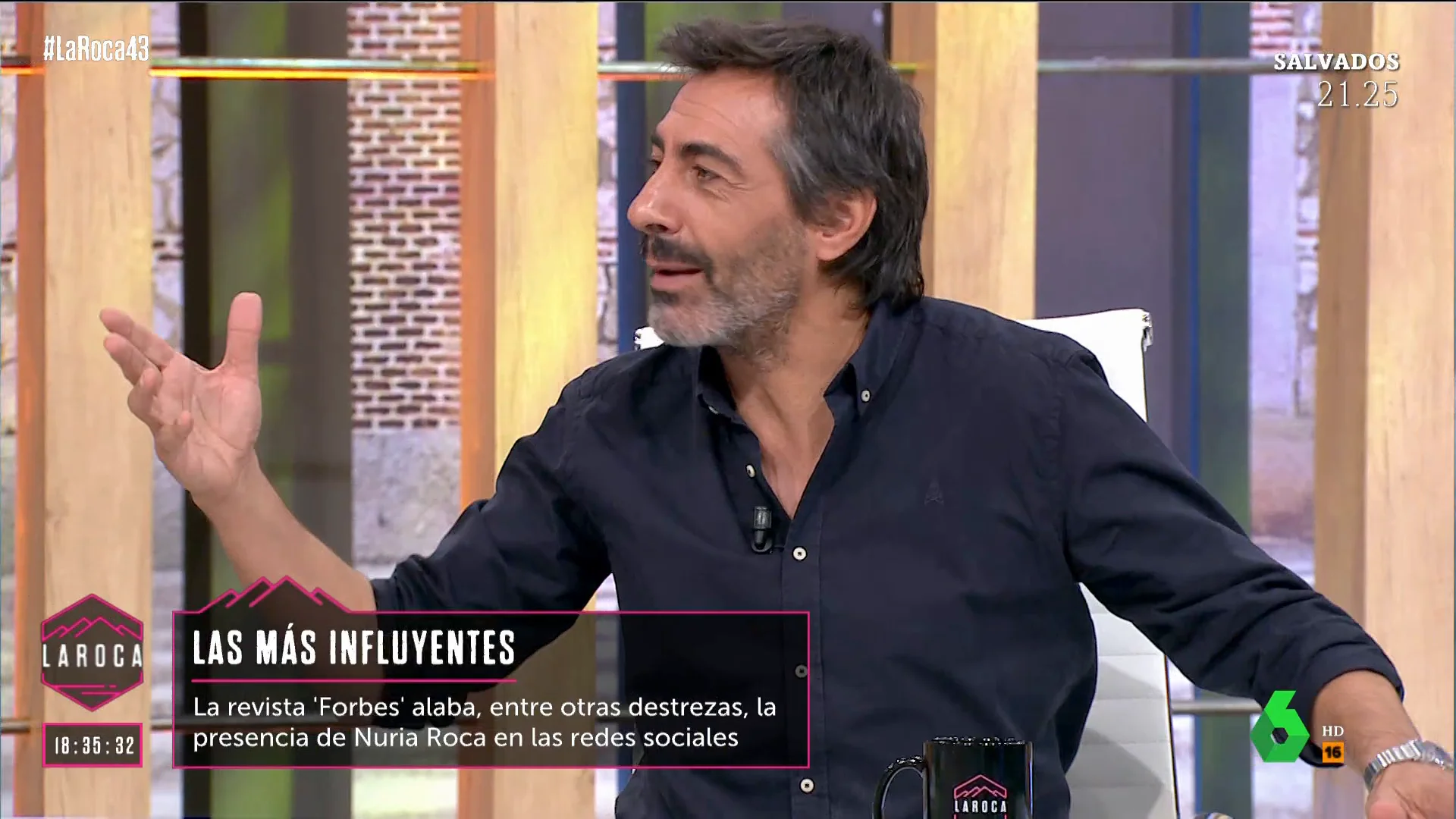 LA ROCA - Juan del Val desvela "la verdad" del postureo de Nuria Roca en redes sociales 