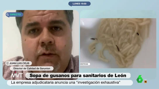 La respuesta del catering del Hospital de León al recordarle que ya sirvió sopa con gusanos La respuesta del catering del Hospital de León al recordarle que ya sirvió sopa con gusanos