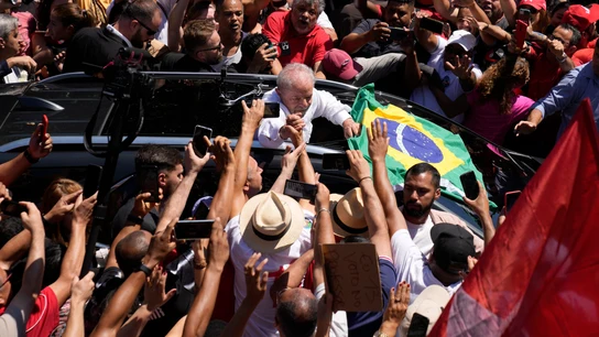 Lula da Silva, en la campaña electoral brasileña. Lula da Silva, en la campaña electoral brasileña.