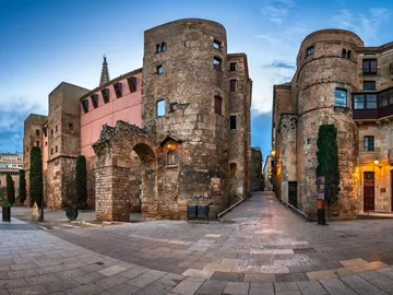 Muralla de Barcino, en Barcelona Muralla de Barcino, en Barcelona