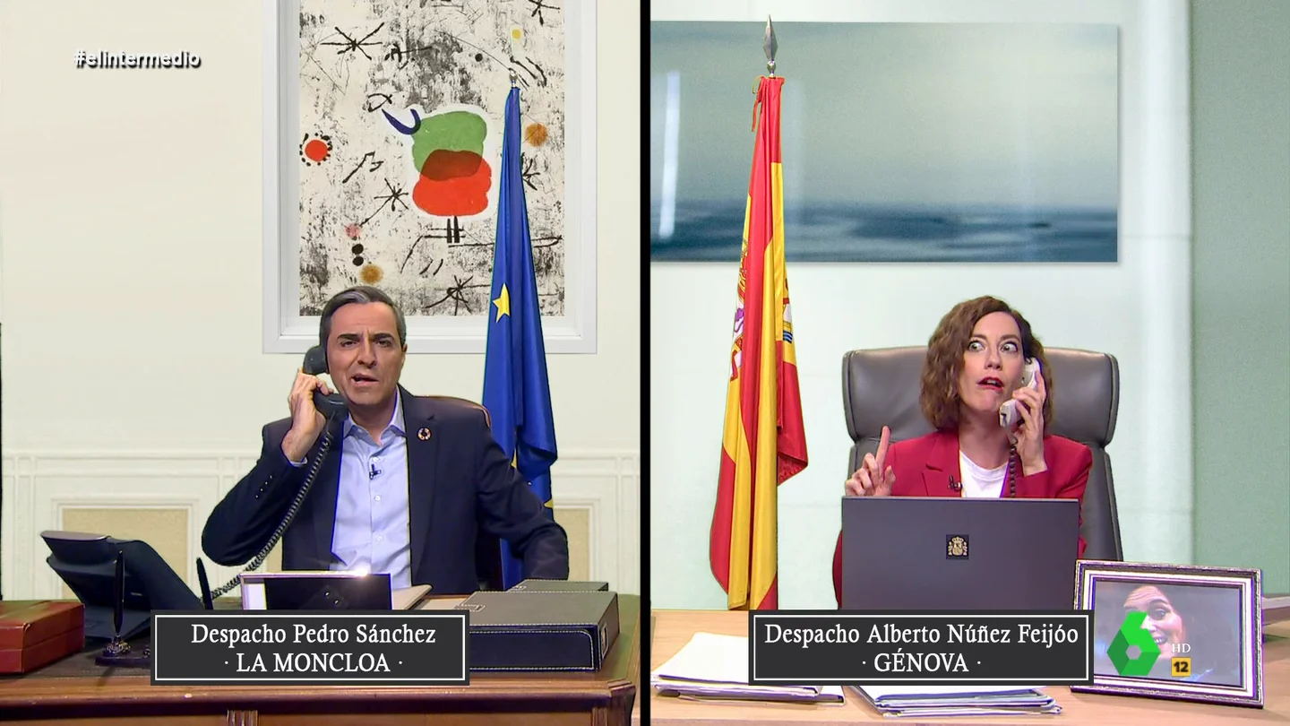 La propuesta de 'Ayuso' a 'Sánchez' para desbloquear el CGPJ: Hazte un tatuaje con la bandera de España y déjate bigote" La propuesta de 'Ayuso' a 'Sánchez' para desbloquear el CGPJ: Hazte un tatuaje con la bandera de España y déjate bigote"
