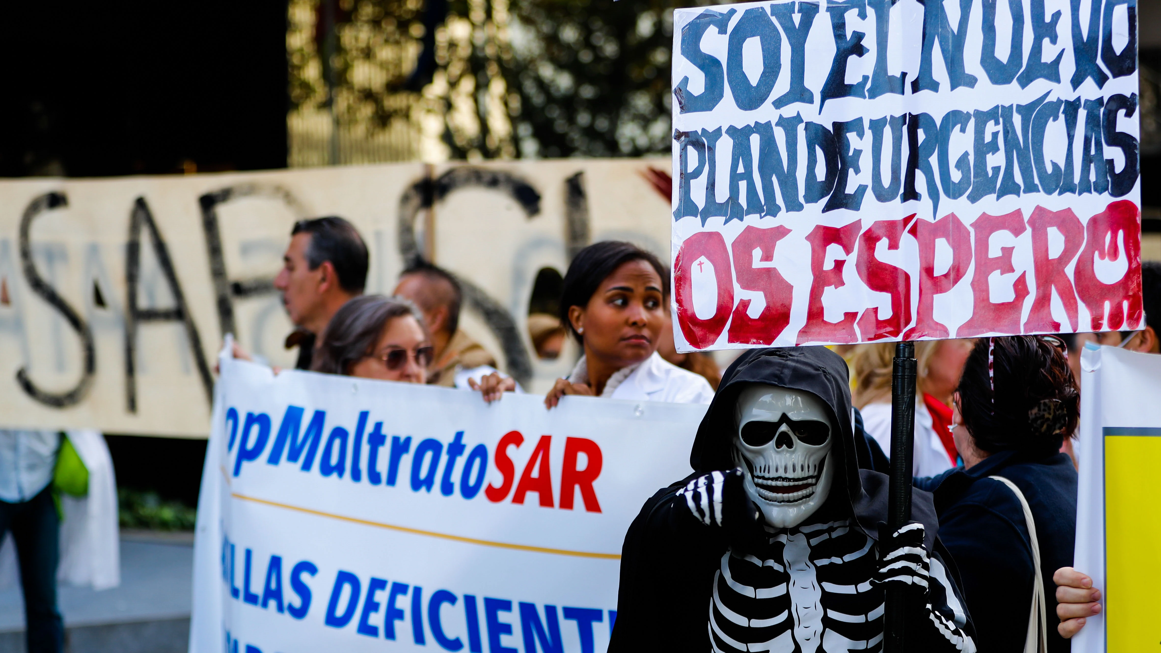 Protesta de médicos de urgencias en la Comunidad de Madrid