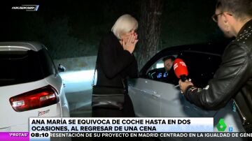 Ana María Aldón asusta a un conductor intentando montarse en su coche por error la noche de Halloween