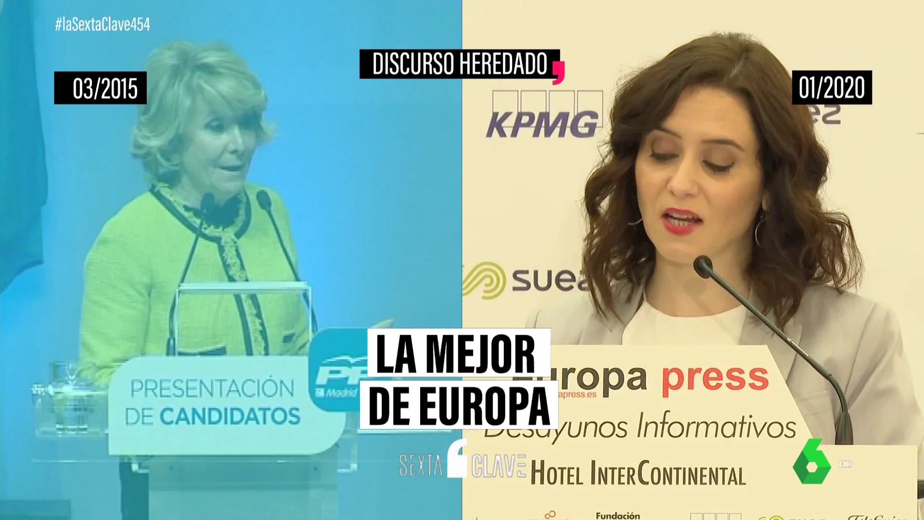 Un discurso heredado: los mensajes calcados de Ayuso y Aguirre sobre la sanidad madrileña