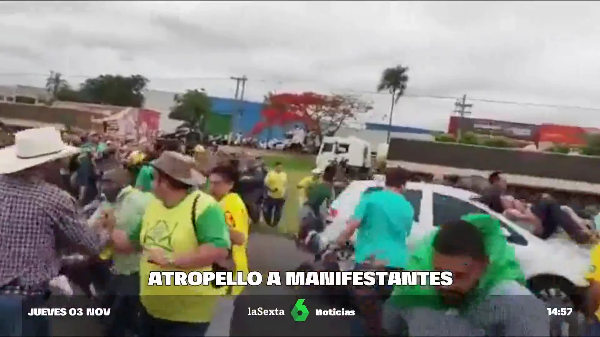 atropello manifestantes