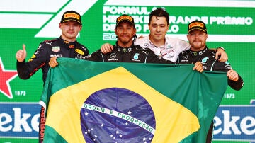 Podio del GP de Brasil 2021