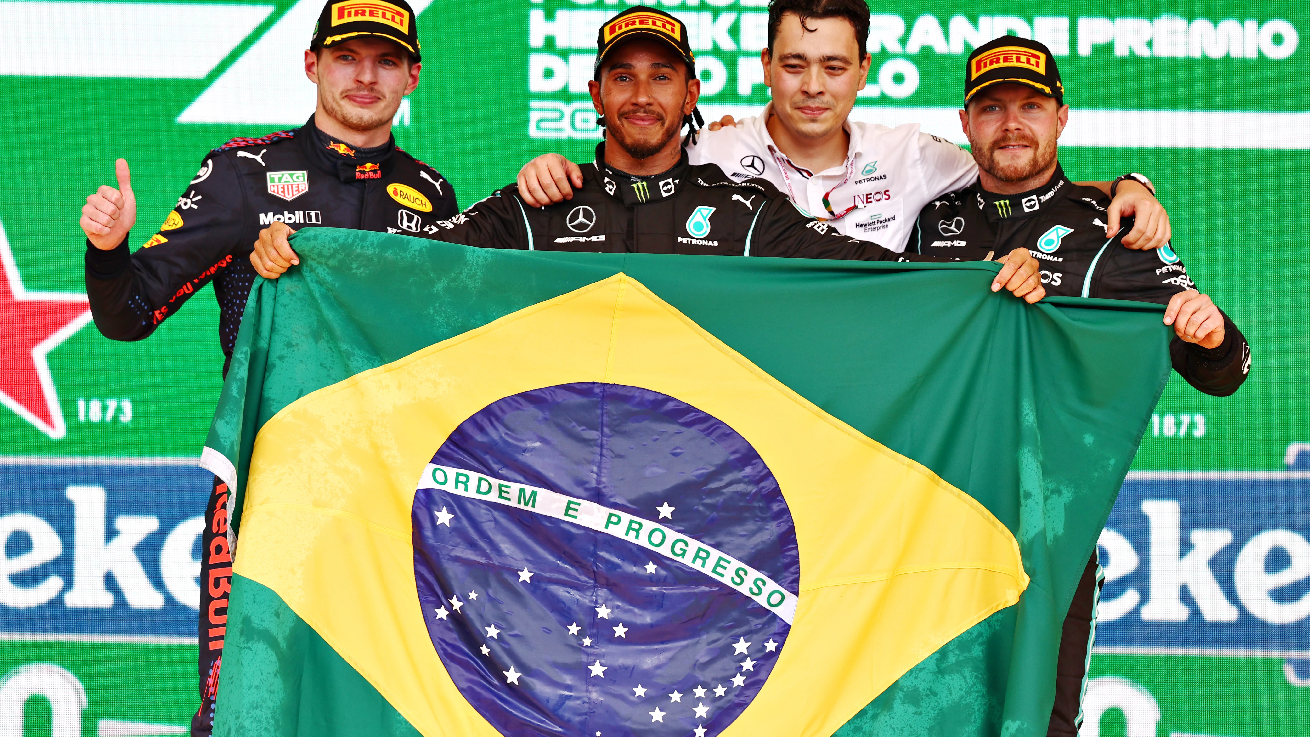 Podio del GP de Brasil 2021