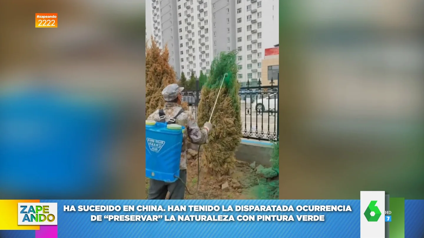 China pinta sus árboles de verde para luchar contra la contaminación y tener ciudades verdes China pinta sus árboles de verde para luchar contra la contaminación y tener ciudades verdes