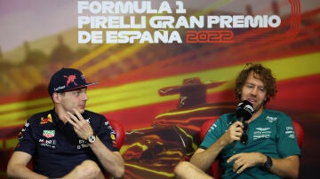 Sebastian Vettel y Max Verstappen