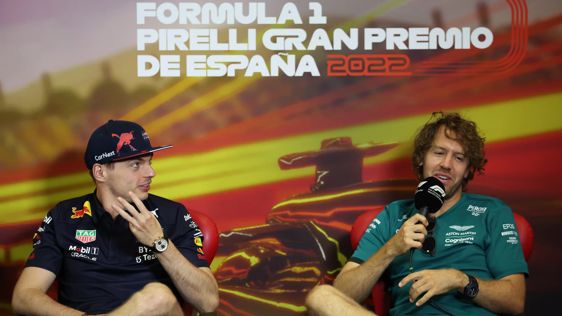 Sebastian Vettel y Max Verstappen