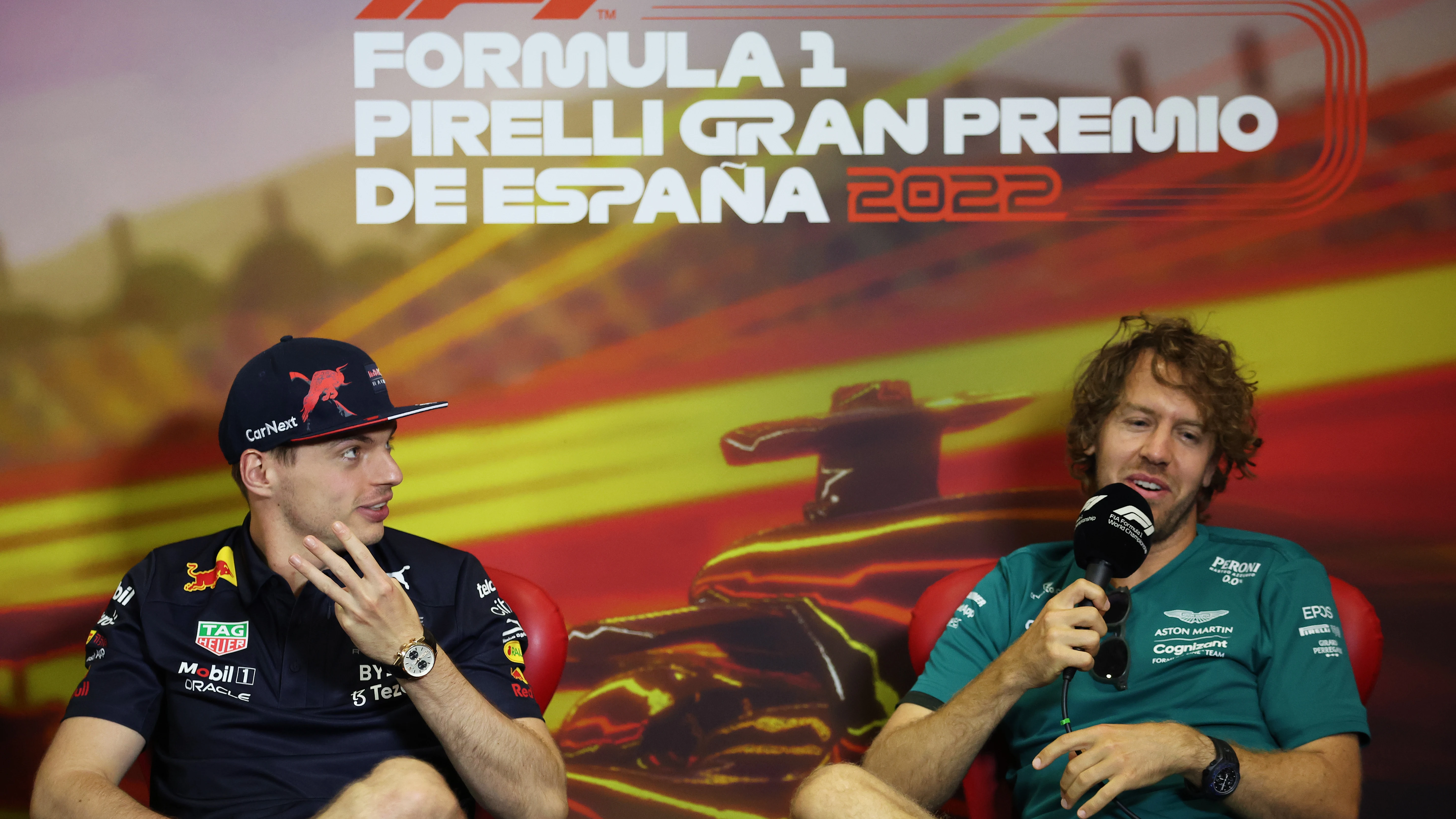 Sebastian Vettel y Max Verstappen