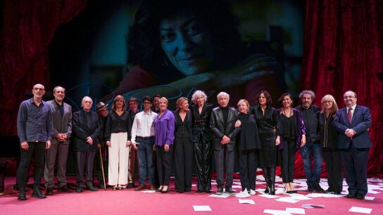 Un momento del homenaje a la escritora Almudena Grandes, organizado por la Fundaci&oacute;n Academia de Cine.