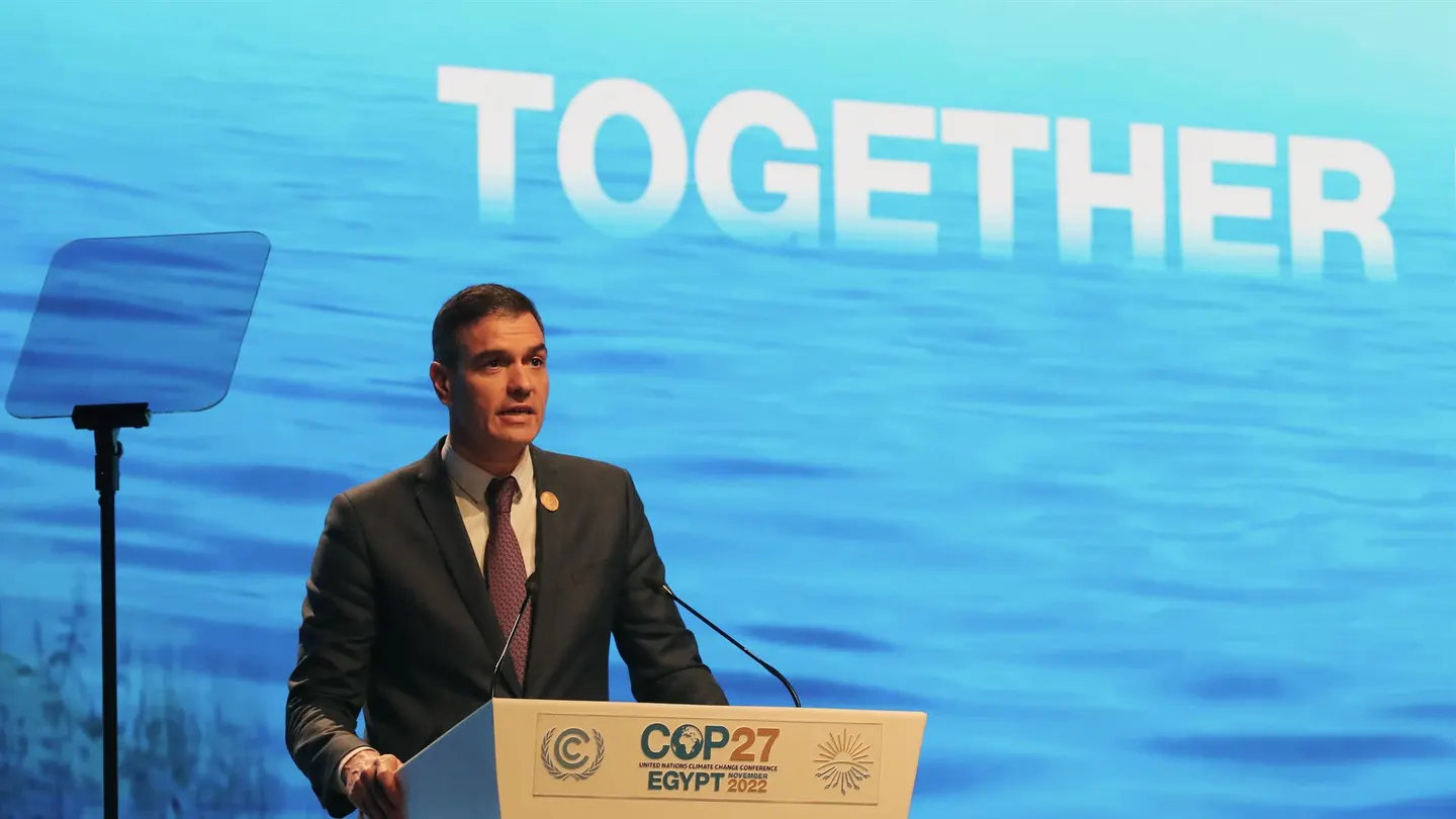 Pedro Sánchez en la Cumbre del Clima de Egipto Pedro Sánchez en la Cumbre del Clima de Egipto